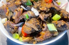 Suya, spicy grilled beef skewers, served by Mami Maggie's Recipes in Newport